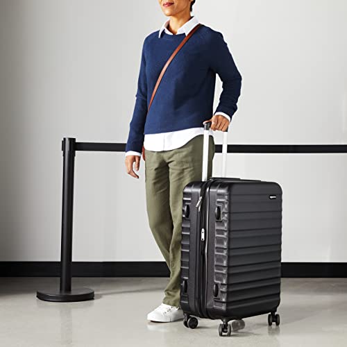 Amazon Basics 26-Inch Hardside Spinner, Black #TOP5