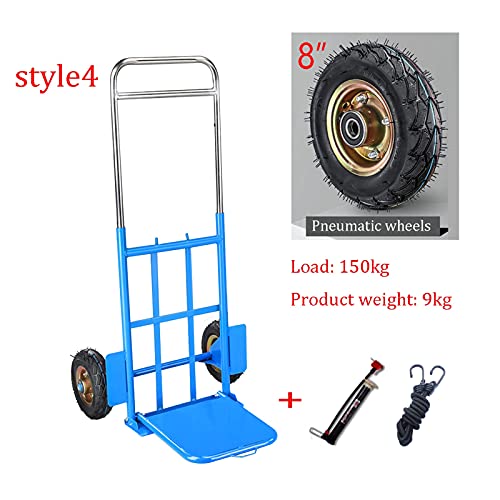 Carretilla plegable de acero inoxidable 300kg capacidad miniatura 7