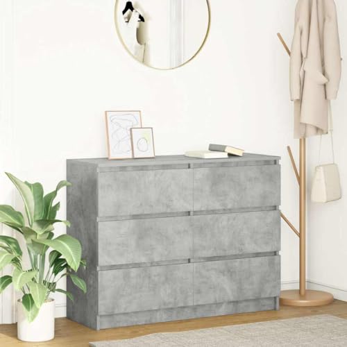 Genérico Aparador de Madera de ingeniería Gris hormigón 100x35x76 cm, Aparadores Gris,3328501