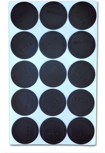 XVXVTTXV rubber bottoms for tumblers 20 40 oz Protective Anti-Slip Rubber Bottom with Adhesive for Wine Tumbler Skinny Straight Tumblers sublimation and Mason Jars accessories (Black& 15 Pack)