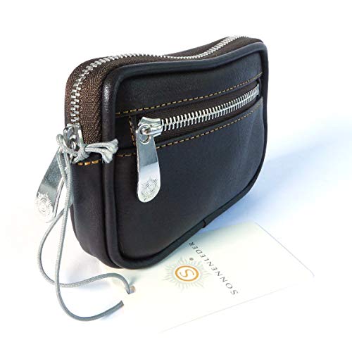 Preisvergleich Produktbild Sonnenleder - hochwertiges Schlüsseletui "Chopin" Farbe: Mocca *Echtes Leder*