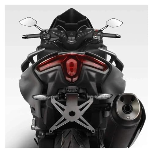 Support de plaque Yamaha TMAX 560 avec support d'immatriculation moto noir - 5