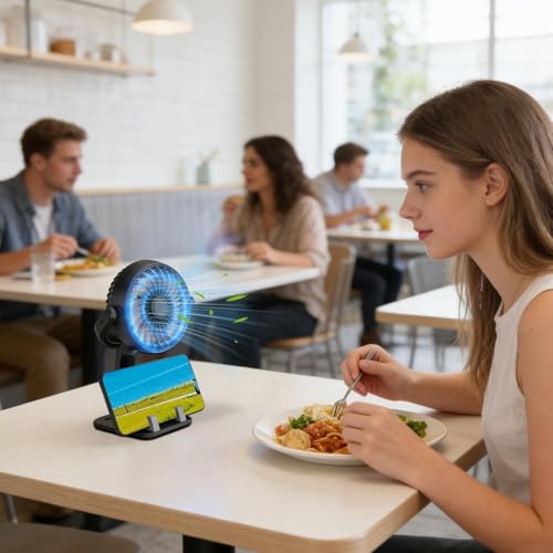 Ventilador de coche USB para descansar fresco en el camping 3