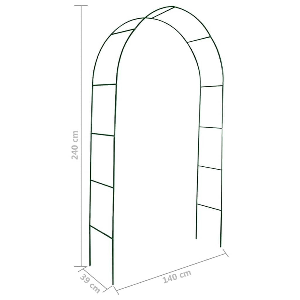 vidaXL 2X Arche de Jardin Plantes Grimpante Terrasse Patio Arceau à Rosiers