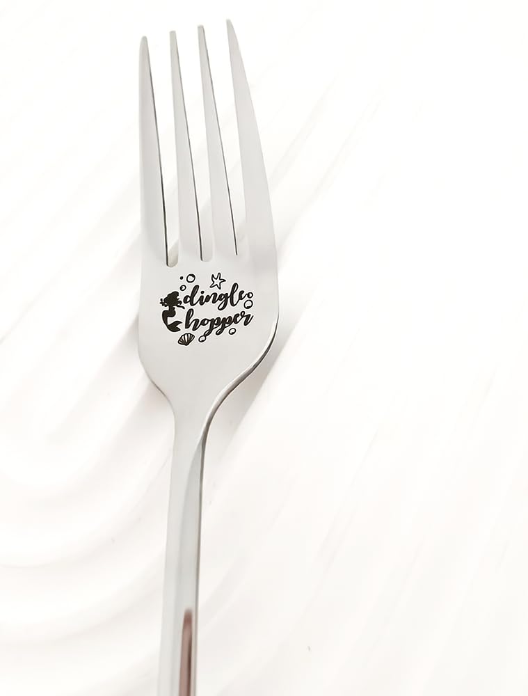 Mermaid Gifts Forks for Women Girls Dingle Hopper Fork for Wife Daughter Christmas Birthday Gift for Mermaid Lover Sister Friends Stainless Steel Dinner Forks — Amazon image 6
