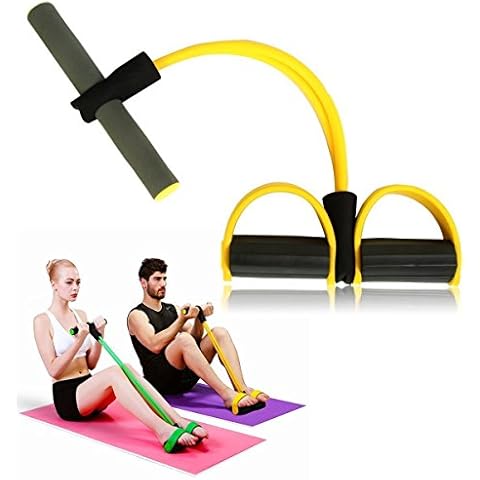 Itian Home Fitness Resistance Bands Foot Pedal Exerciser Bodybuilding Expander Cover