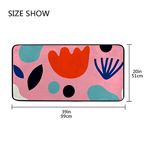 Tapis de cuisine antidérapant géométrique imperméable chic - 5