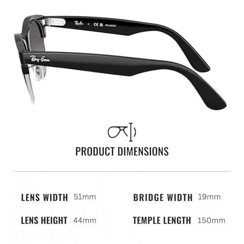 Ray-Ban RB2341 CLUBMASTER WAY Square Shaped Sunglasses for Men & Women with Official RAYBAN Eyewear Kit4