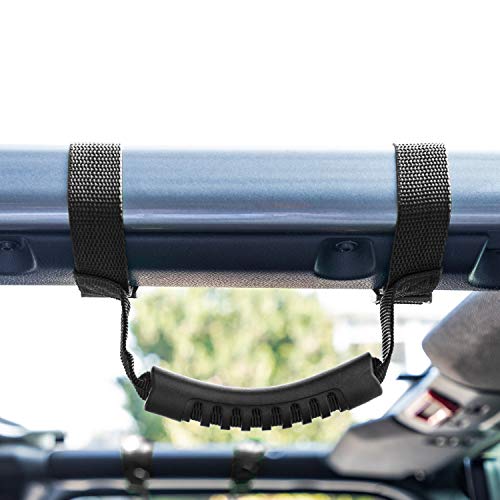 4 X Roll Bar Grab Handles Grip Handle For Jeep Wrangler Yj Tj Jk Jku Jl Jlu Sports Sahara Freedom Rubicon X & Unlimited 1955-2021 2022 (Black) #TOP6