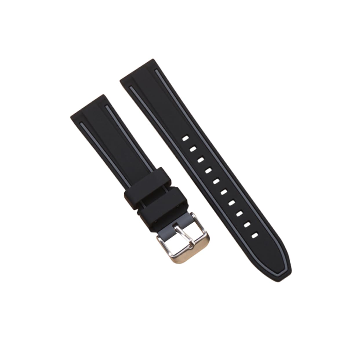 PACKOVE Silicone Watch Band for Black Gray Replacement Strap Comfortable Stylish Smartwatch Accessory Easy to Install Adjust for