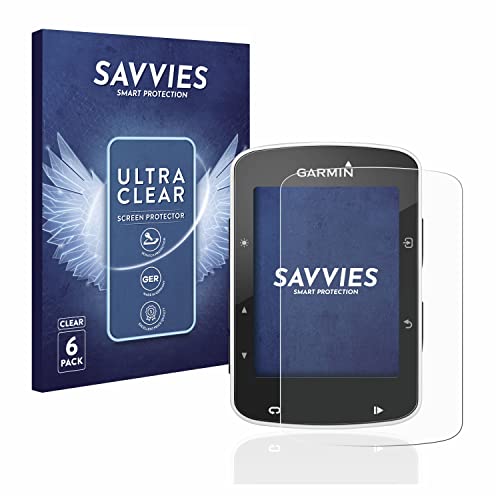 savvies (6 Pezzi Pellicola Protettiva per Garmin Edge 520/820 Protezione Schermo Trasparente