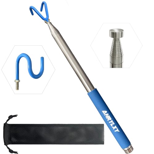 AHRYLXY Telescoping Pickup Tool Magnetic Pole with 3 Hooks, 10 FT...
