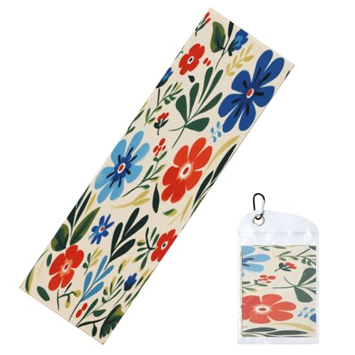 Woshuwo Simple Flowers - Toallas de enfriamiento vintage para cuello y cara, 40 x 12 pulgadas, trapos suaves y transpirables, para deportes, yoga, golf, gimnasio
