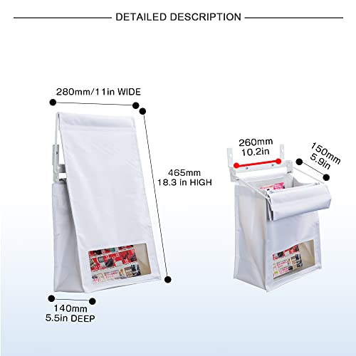 Image of Indoor Wall Mount Mail Catcher Bag Door Slot Post Box Basket Mail Boxes Organizer Security White