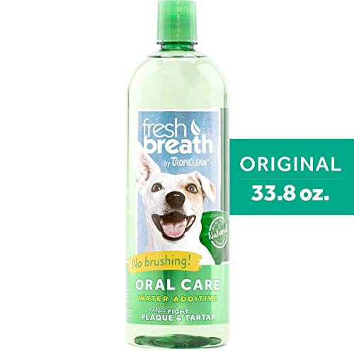 Fresh Breath by TropiClean Oral Care Water Additive for Pets, 33.8oz - Made