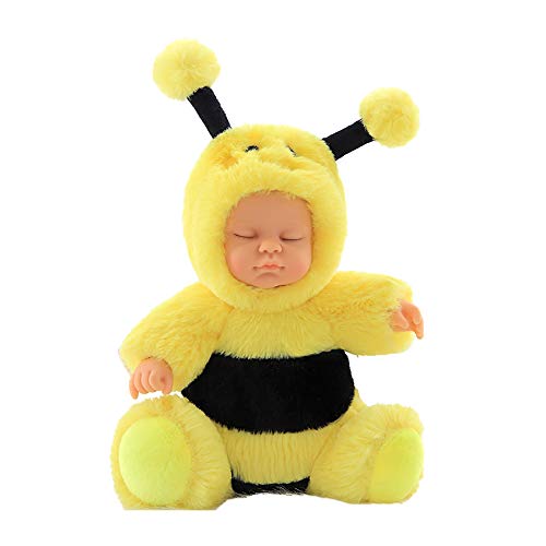 Ouken Naturgetreue Baby-Schlaf-Puppe Nette Biene Comforting Plüsch-Puppe-weiches Stofftier Puppe Für Baby - Yellow Bee