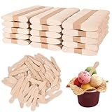 1500 PCS Wooden Ice Cream Spoons, 3' Ice Cream Tasting Sample Spoons Disposable Mini, Disposable Wooden Cutlery, for Wedding Parties Dessert, Honey, Little Cake
