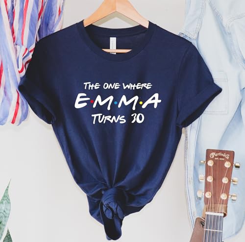 Custom Birthday Shirt for Women 30th Birthday Shirt The One Where “Name” Turn “Age” 21st 40th 50th Birthday Shirt Friends Gifts for Her3