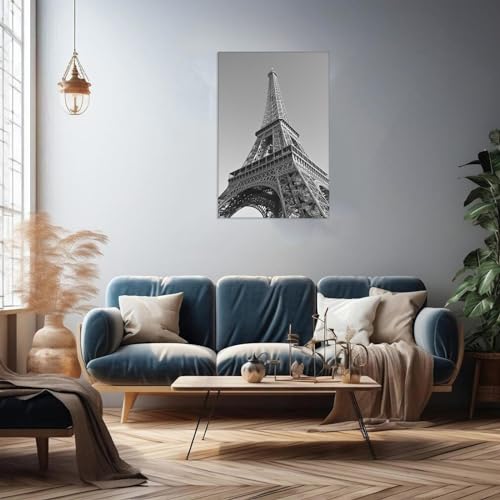 Art mural tableaux abstraite eiffel tower pour salon 50x75 - 3