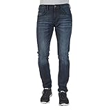 aus Denim mit Stretch-Anteil TOM TAILOR Denim Herren Jeanshosen Piers Super Slim Jeans Blue Black Denim,32/34,1335,6000