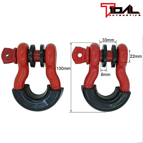 Eag 3/4" Shackles D Ring For Tow Strap, Winch, Off-Road Truck Vehicle Recovery(2 Pack) With 7/8" Screw Pin, Maximum Break Strength 41,887Lb #TOP3