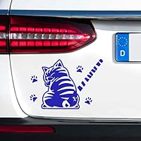 Leniutor Decalcomania per tergicristallo per auto, in vinile impermeabile, con gatto e farfalla, decalcomanie riflettenti per tergicristalli a coda ondulata, per finestrini e paraurti, 24,5 x 26 cm