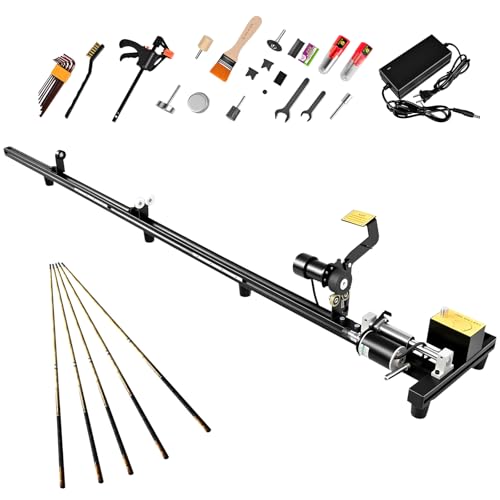 OPTWISELY Pool Cue Lathe Machine Billiard Cue Repair Lathe for Billiard Enthusiasts Pool Stick Tips Replacement Kit for Repair Shops and Clubs