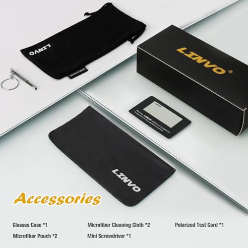 LINVO Sunglasses Womens Polarised UV Protection Vintage Retro Designer Style Round Sun Glasses - Image 7