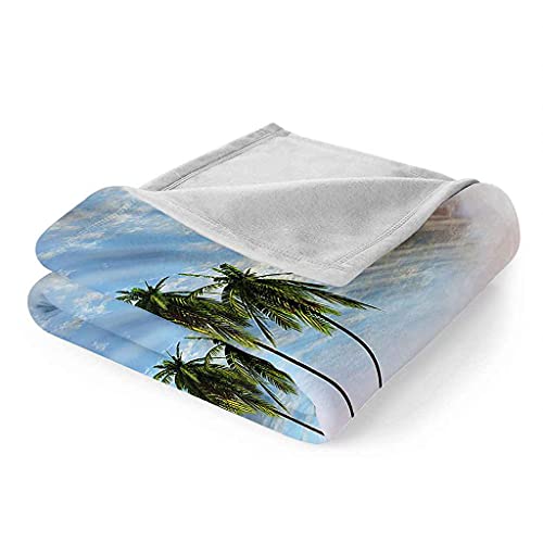 Couverture flanelle effet mer en impression 3D pour un lit doux - 7