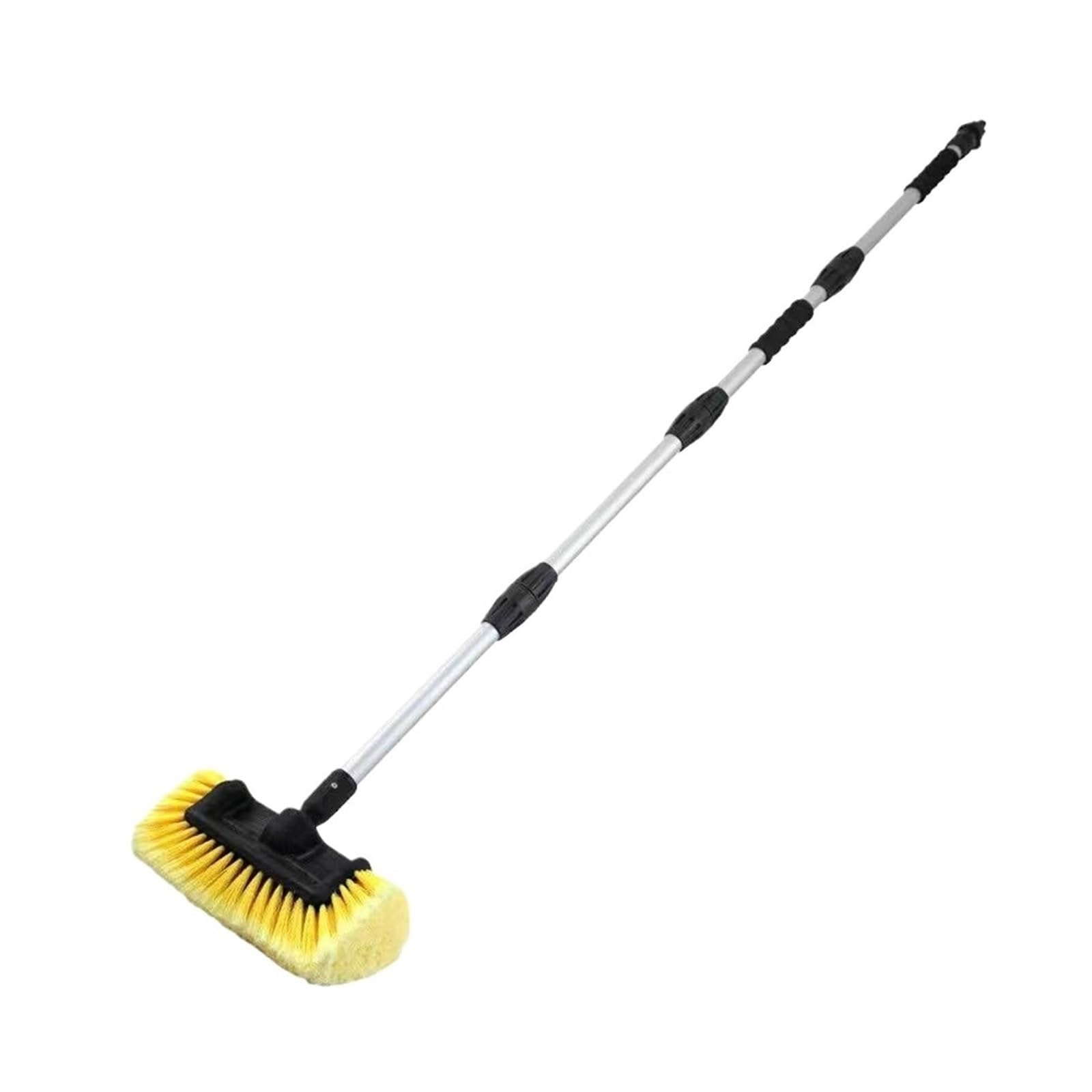 POGHDBXA Solar Panel Cleaning Brush, Car Automatic Telescopic Long Pole Water Spray Brush Windshield Cleaner Washing Tool,Water Fed Pole