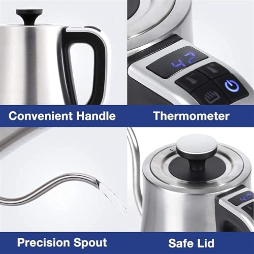 Hervidor eléctrico con control de temperatura acero inoxidable miniatura 2
