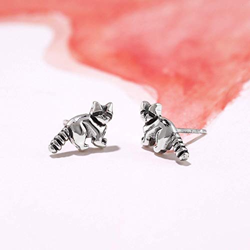 Boma Jewelry Sterling Silver Raccoon Stud Earrings4