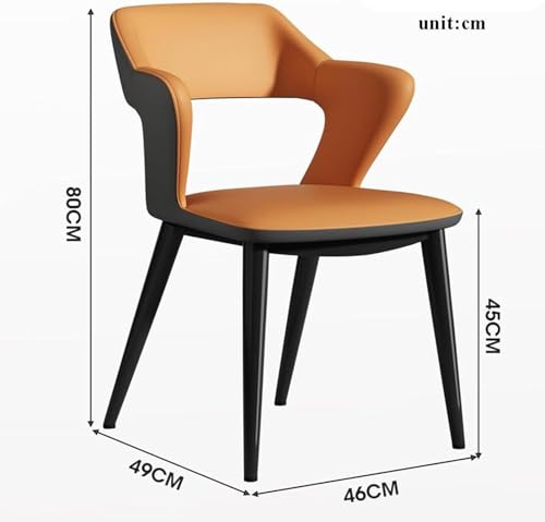 Chaise de salle à manger en cuir synthétique doux chic - 3