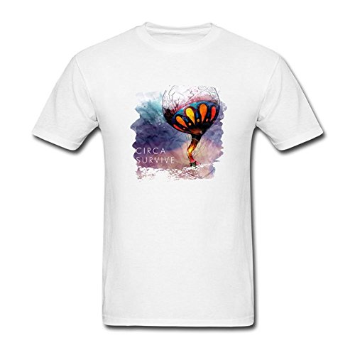FUSHUOMT88M Men's Circa Survive T-shirt Size M White