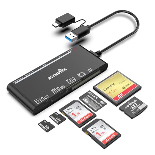 USB-C USB 3.0 - Lector de tarjetas de memoria SD/XD/TF/CF/Micro-SD/MS lector de tarjetas de memoria/adaptador/adaptador para SD, SDXC, SDHC, CF, CFI, TF, Micro SD, Micro SDXC, Micro DHC, MS, MMC
