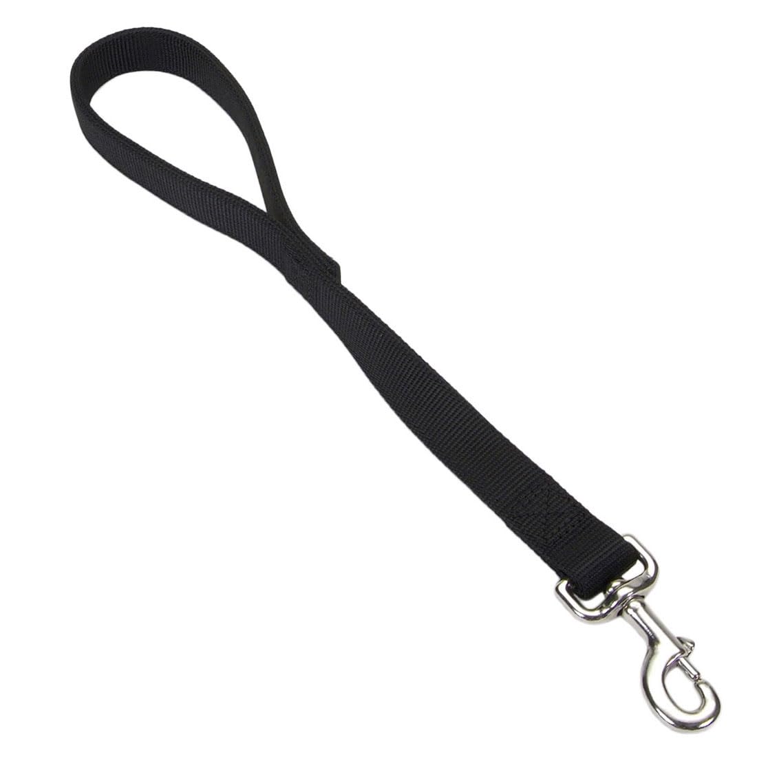 Coastal Pet Double-Ply Dog Traffic Leash - Traffic Leash for Dogs - Durable Dog Leash Perfect for Vet Visits - Short Leash for Leash Training - Black, 1" x 24"