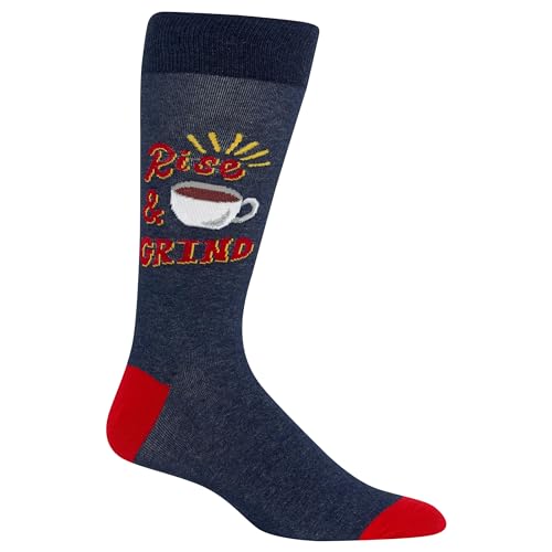 Hot Sox Men's Fun Food and Drink Crew Socks-1 Pair Pack-Cool & Funny Novelty Fashion Gifts