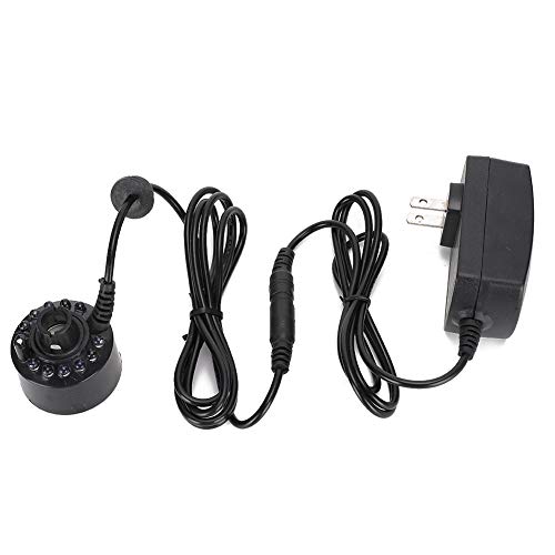 Mist Maker, Indoor Fountain Mister Foggers, Colorful Mist Maker Fog Atomizer, Small Pond Fog Machine Atomizer Air Humidifier Perfect for Water Fountain Pond, 12W Reptile Habitat Sprayer with 400ML/H