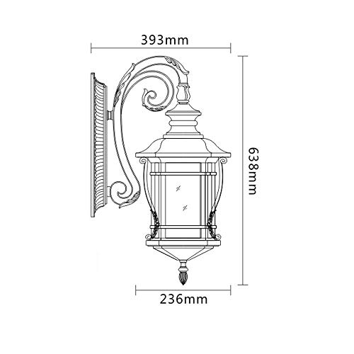 Lanterne extérieur étanche grand format E27 pour résoudre le manque d'éclairage