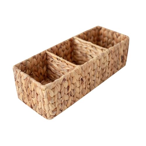 mophrati Cesta tejida decorativa de algas marinas para guardar artículos de baño y organizar artículos del hogar. Cesta decorativa algas marinas para organizar, S