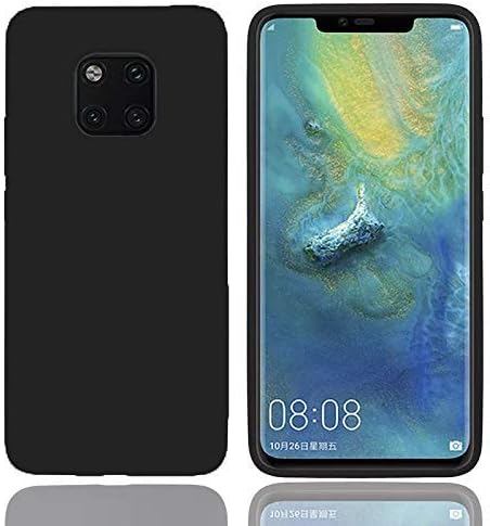 GOALCell, Silicone Case Compatible for Huawei Mate 20 Pro, Liquid Silicone Gel Rubber Case,Soft Microfiber Cloth Lining Cushion, Full Body Protection Shockproof Cover Case for Mate 20Pro (Black)