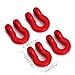 INJORA Metal Bumper D-Ring Tow Hook 4Pcs Mini Tow Hook for 1/24 RC Crawler Car Axial SCX24 Upgrade Parts, 7X10mm