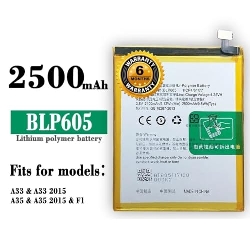Image of Original BLP605 Battery for Oppo A33-2015 (F1, F1F, F1W, F1FW) Battery with 6 Month Warranty** (MAR143)