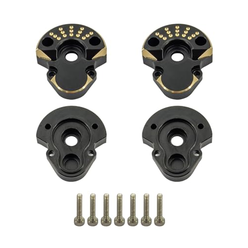 44g 2PCS Black Coating Brass Outer Portal Housing Metal for Redcat Ascent-18 Rc Car Upgrade Parts Crawler Accessories 1/18 Scale