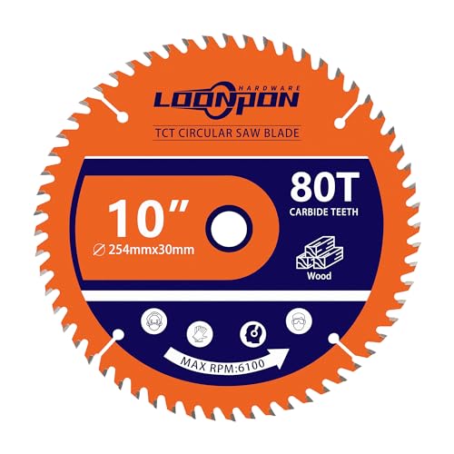 Hoja de sierra circular 254 x 30 x 80T para madera