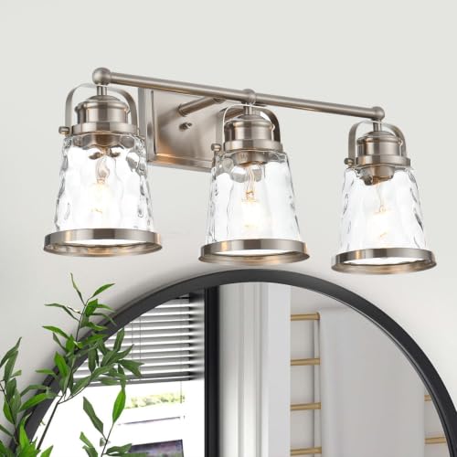 Image of 3 Pack Clear Hammer Glass Light Fixtures Replacement 1-5 /8 Inch Fitter