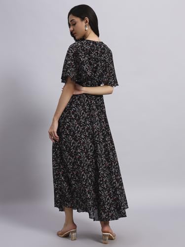 Image of HELLO DESIGN Women V-Neck Solid Maxi Dresses