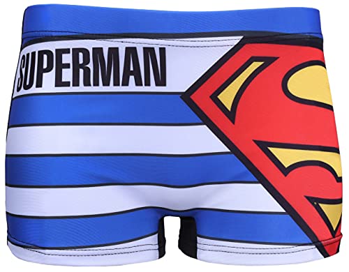 Bañador de Rayas Azules y Blancas para niños Superman 4-5 años