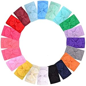 20 stuks nylon hoofdbanden voor baby’s, pasgeborenen, peuters, kinderen, 20 stuks