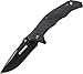 Schrade SCH310 Frame Lock Folding Knife Drop Point Blade Black Steel Handle